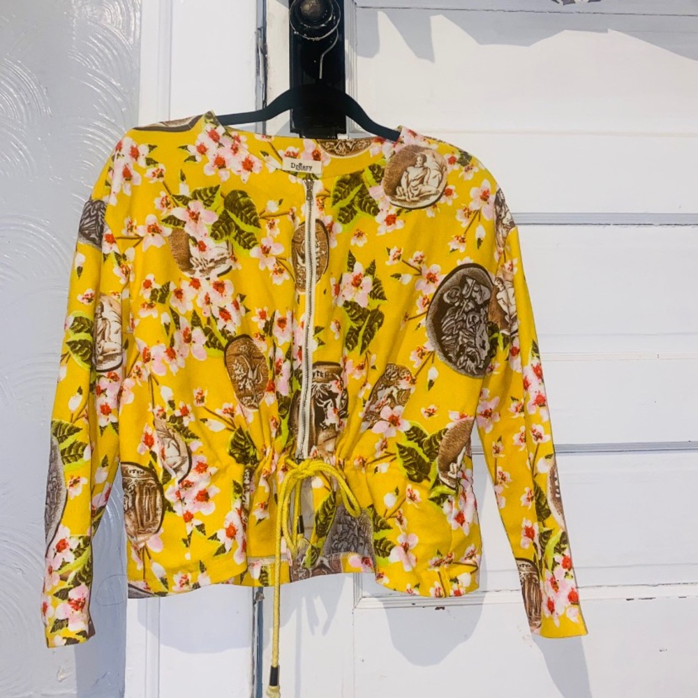 Yellow floral dress jacket